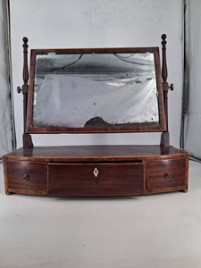 Vintage Mahogany Vanity Dresser With Tilting Mirror