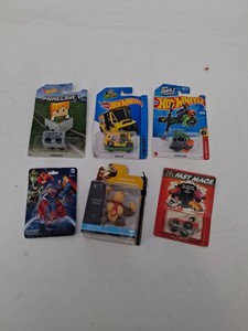 Hot Wheels, Minecraft, DC & Nintendo Collectible Toy Mixed Lot - 6 Pieces