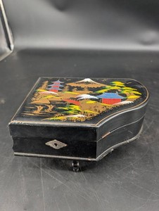Vintage Japanese Lacquer Ballerina Music Box