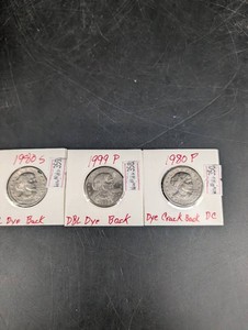 Vintage Susan B. Anthony Dollar Variety Set - 1980-S, 1980-P & 1999-P (Lot of 3)