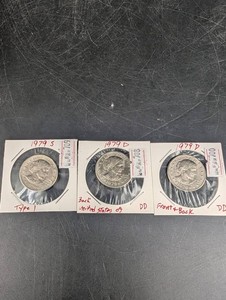 Vintage Susan B. Anthony Dollars 1979-S Type I & 1979-D (Lot of 3)