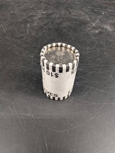 Wrapped Coin Roll With Liberty-Themed Silver Round