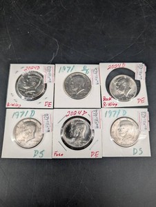Kennedy Half Dollars 1971-D & 2024-D (Lot of 6)