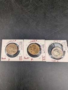 US Dollar Coin Collection - 2000-P Sacagawea & 1979-S Susan B. Anthony (Lot of 3)