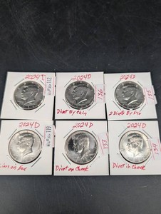 2024 Kennedy Half Dollar Coins - P & D Mint Marks (Lot of 6)