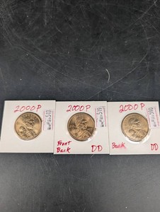 Vintage 2000-P Sacagawea Dollar Coins (Lot of 3)