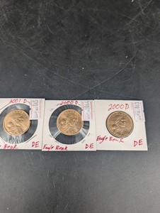 Sacagawea Golden Dollar Coins 2000-D & 2001-D (Lot of 3)