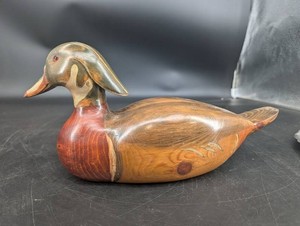 Hand-Carved Wooden Duck Decoy