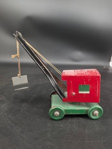 Vintage Toy Excavator With Suspended Metal Bucket