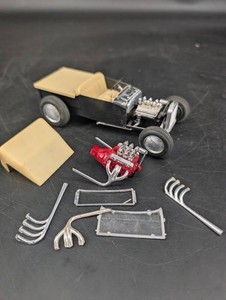 Hot Rod Model Car & Assorted Model Parts Mixed Lot