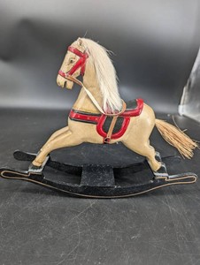 Wooden Rocking Horse With Curved Rocker Base