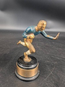 Football Player Trophy Figurine on Display Base