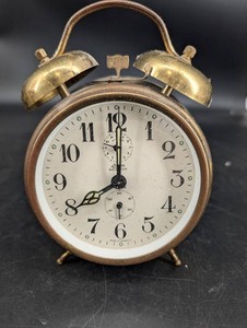 Vintage Linden Black Forest Twin-Bell Alarm Clock