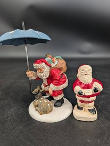 Santa Claus Christmas Figurines Mixed Lot (Lot of 2)