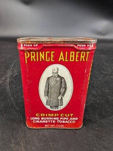 Vintage Prince Albert Crimp Cut Tobacco Tin