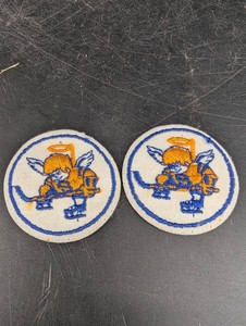 Embroidered Cherub Angel Patches Pair