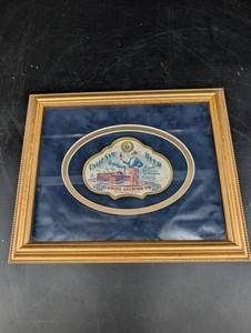 Vintage Glencoe Brewing Co. Uncle Sam Beer Framed Advertising Label
