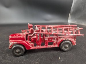 Vintage Cast Iron Fire Truck Toy