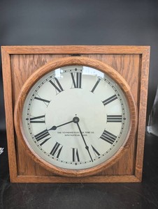 Vintage Standard Electric Time Co. Oak Wall Clock