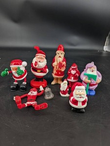 Vintage Santa Claus Figures & Glass Ornament Mixed Lot