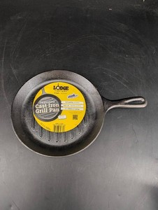 Lodge V9GP F7229 Seasoned Cast Iron Grill Pan 9 Inch