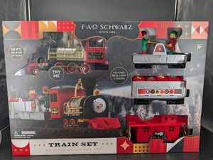 FAO Schwarz Classic Motorized Train Set 30-Piece 18 Ft Track