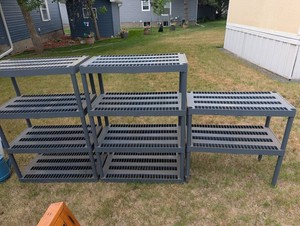 3-Tier Outdoor Shelving Racks (Lot of 3)