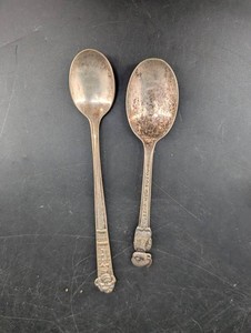 Vintage Howdy Doody Silverplate Spoons - Oneida & Cross (Lot of 2)
