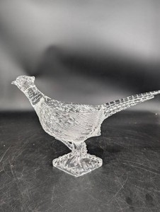 Clear Glass Pheasant Form Serving Dish