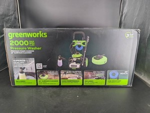 Greenworks 2000 PSI Pressure Washer With Surface Cleaner