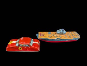 Vintage GE-N62 Tin Car & Antietam Ship Mixed Lot
