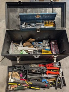 Stanley & Craftsman Hand Tools in 3 Toolboxes Mixed Lot