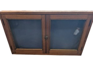Wood-Framed Two-Door Display Cabinet