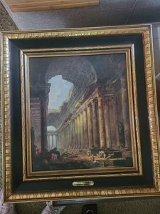Vintage Turner Old Temple Hubert Robert Framed Wall Art Print