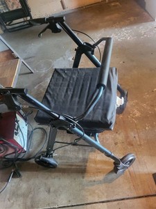 Nova 4-Wheel Rollator Walker With Seat Backrest & Storage Black