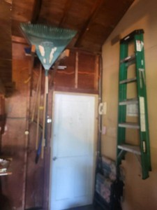 Husky Step Ladder with Leaf Rakes & Folding Padded Chair Lot
