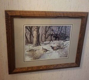 Terry Redlin Plate & Framed Pheasant Wildlife Wall Art Decor