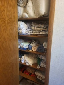 Mixed Household Linen Lot Sheets Towels Bedding Crochet Throw