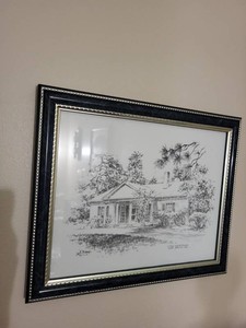Framed Little White House Print & Lincoln Ten Cannots Wall Art