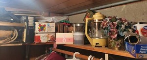 Vintage Sears Kenmore Harvest Gold Daisy Coffeemaker and Canning Jar Lot