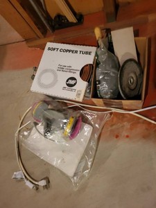 JMF Copper Tube & Assorted Shop Supplies Hardware Box Lot
