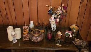 Lot of Assorted Vintage Home Decor Candle Holders Floral Brass
