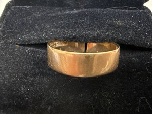 10K Yellow Gold Engraved Adjustable Band Ring 4.1g Size 11