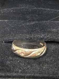 ArtCarved 14K White Gold Wedding Band Ring Size Approx. 10.75 5.4g