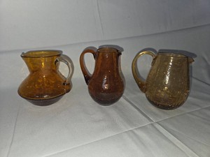 Vintage Crackle Glass-3 pcs.