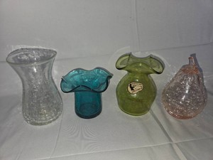 Vintage Crackle Glass-4 pcs.