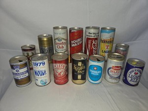 Vintage beer can lot-14 pieces