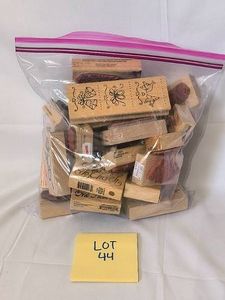 Wood Mounted Rubber Stamps Lot-26 pcs.
