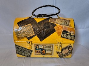 Vintage Decoupage Lunch box style Purse