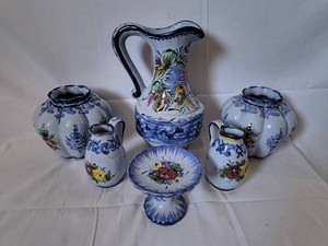 Vintage Vestal Alcobaca Portuguese Pottery Lot-6 pcs.